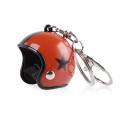 PVC Motorcycle Helmet Keyring Motorbike Safety Helmet Model Keychain Key Ring Key Holder (Red). 