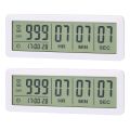 FORIDE 2X Big Digital Countdown Days Timer Clock - 999 Days Count Down Clock Timer for Graduation Lab Kitchen (White).