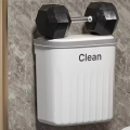 16L Bathroom Trash Can with Lid, Wall Mount Kitchen Garbage Bin for Recycling and Waste Storage.