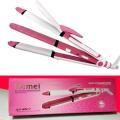 Kemei KM-1291 Professional 3 in 1 Hair Straightener Curler And Zic Zac Iron - Hair Straightener. 