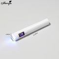 Monja Portable Mini Nail Dryer Lamp White Nail Art UV LED Flashlight with LED Screen Display Quick Dry Nail Light Nail Art Tools.