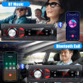 HIVOZ Bluetooth Car Stereo, 4x15W Car Audio FM Radio, MP3 Player USB/SD/AUX Hands Free Calling with Wireless Remote Control.