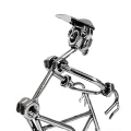 Silver Retro Cyclists Model Iron Art Metal Bicycle Ornament A Man Riding Bike Statue Figurine for Home Library Desk Decoration. 
