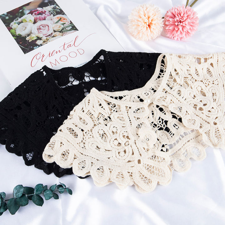 Shawl%20O-Neck%20Doll%20False%20Collar%20Shirt%20Women%20Hollow%20Crochet%20Lace%20Detachable%20Collar%20-%20Image%203