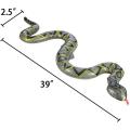 95cm Inflatable Snake Tricky Toy False Snake Halloween Prank Props Garden Pool Toy Simulation Inflatable Snake Tricky Water Toy.