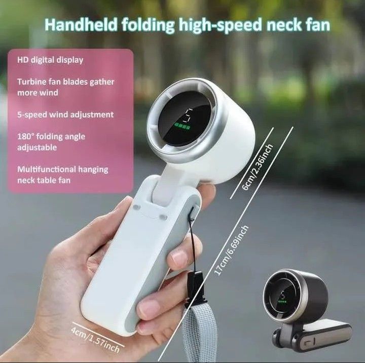 Portable Handheld Mini Fan, Fold-Able Powerful Winds Turbo Fan XUNDD XDOT-065