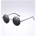 New Brand Black Designer Classic Polarized Round Sunglasses. 