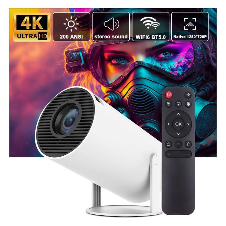 Android Smart Projector HY300 4K Home Theatre WiFi Bluetooth portable Projector New Projector Smart Mini Projector High Quality projector