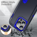 3 In 1 Full Cover Shockproof Phone Case With Stand For iPhone 15 Pro Thick Hard Phone Casing Contrasting Colors Fashion Phone Cover Shell.