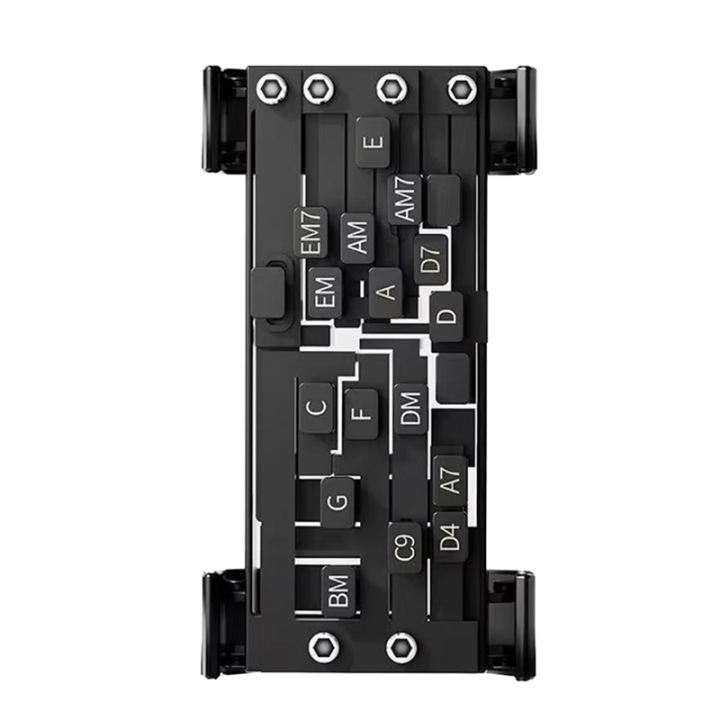 SRIWEN Guitar Learning Aid Tool Guitar Chord Trainer Guitar Practice Aid Teaching Learning System for Guitar Beginner Black