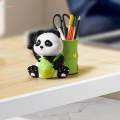 Panda Pen Holder Panda Statue Tabletop Ornament Home Decor Cartoon Organizer for Desk.