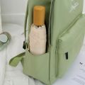 Portable Canvas Backpack Green Girls College School Bag for Teenager Girl Casual Outdoor Camping Travel Shoulder Bag. 