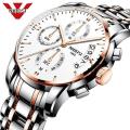 Nibosi 2309 Stainless Steel Strap Waterproof Top Brand Fashion Quartz Wrist Watches For Men.