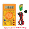 Digital Multimeter, Handheld Digital Multimeter LCD Backlight Portable AC/DC Ammeter Voltmeter Ohm Voltage Tester Meter Multimeter with Wire. 