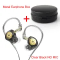 Wired Headphones with Microphone Bass HiFi Earphone Dual Drive Sport Noise Cancelling Headset In Ear Monitor Earbuds KZ EDX Pro. 