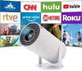 HY300 Mini Smart Projector 4K Support | Portable Home Cinema Projector with WiFi. 