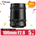 TTArtisan 100mm F2.8 MF Full Frame Soap Bubble Bokeh Camera Lens for M42-Mount Adapt to Sony E Fujifilm XF Nikon Z-Mount.