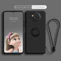 Phone Case For Xiaomi POCO X3 NFC POCO X3 POCO X3 Pro Casing Liquid Silicone Ring Bracket Soft TPU Back Cover With Lanyard. 