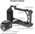 SmallRig DSLR A6400 Camera Cage with Silicone Handle Handgrip Cold Shoe ,Case Rig Set for Sony A6100 / A6300/ A6400 -3164.
