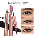 O.TWO.O Liquid Eyeliner Pencil Waterproof 2 In 1 Mascara Ultra-thin Double-ended Quick Dry Smooth Black Eye Liner Pen Cosmetics Shapewear.
