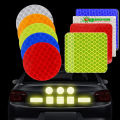 5 pcs x 5cm Reflective Sticker Round Square Car Bumper Safety Reflective Stickers. 
