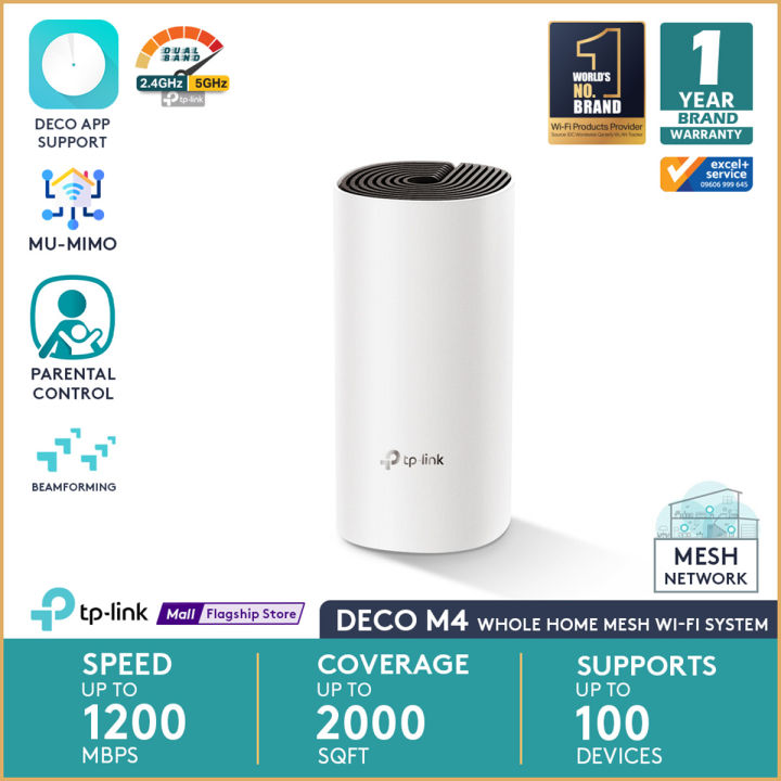 TP-Link%20Deco%20M4%20AC1200%20Whole%20Home%20Mesh%20Wi-Fi%20System%201%20Pack%20-%20Covers%20up%20to%202,000%20Square%20Feet%20-%20Image%202
