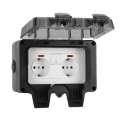 Waterproof Socket Outdoor Wall Power Socket IP66 Waterproof Weather Dust Proof Sockets for Garden Garage Basement EU Plug.