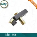Auto Lock Security Lock Heavy Rim Lock For Main Door Lock With 12 Keys Black. 