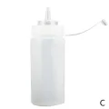 【happy one】8-24oz Food Grade Plastic Squeeze Sauce Bottle Ketchup Jam Mayonnaise Olive Dispenser Bottle Accessories. 