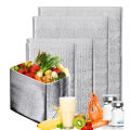 1/10pcs Foil Thermal Frozen Food Box Lunch Bag Thermal Insulation Aluminum Foil Disposable Food Delivery Pouch. 