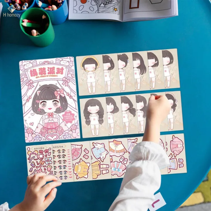 Dress%20up%20Doll%20Stickers,%20Sticker%20Activity%20Books%20Set,%20Creativity%20Educational%20Scrapbooking,%20DIY%20Princess%20dress%20up%20Stickers%20for%20kids%20ages%203+%20-%20Image%208
