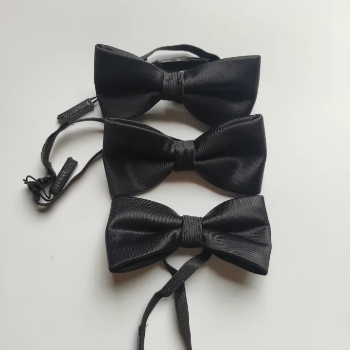 Bow%20tie%20-%20Readymade%20Clasp%20Classic%20Bowtie%20Plain%20Black%20Smooth%20Formal%20Tuxedo%20Bow%20Tie%20-%20Image%202