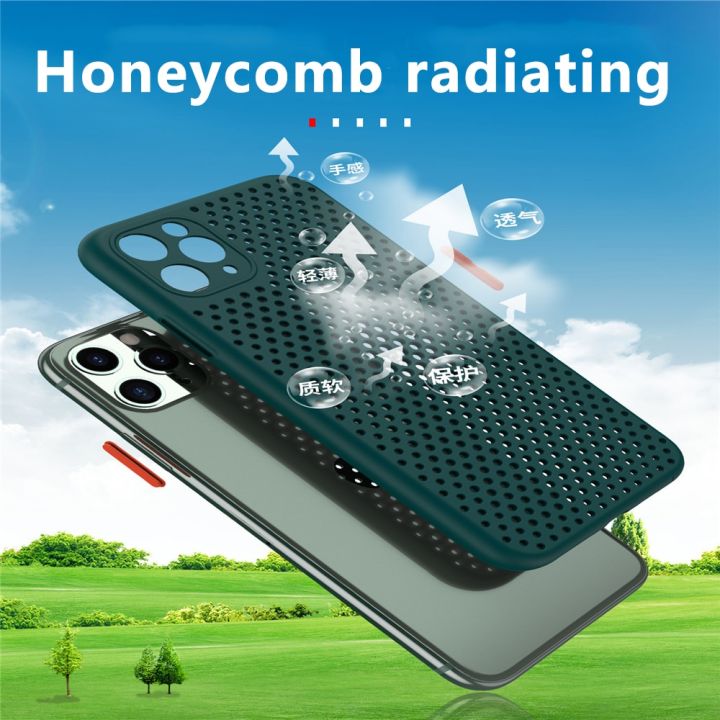 Heat%20Dissipation%20Breathable%20Cooling%20Case%20For%20iPhone%2012%2011%2013%20Pro%20Max%20XR%20XS%20Max%20X%208%207%206S%20Plus%2012%2013%20Pro%20Soft%20TPU%20Plain%20Color%20Case%20-%20Image%204