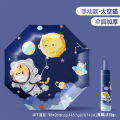 Anti-rebound design Children Automatic Umbrella Cartoon Printing Windproof Rain Anti UV Umbrella Black Coating Folding Umbrella. 