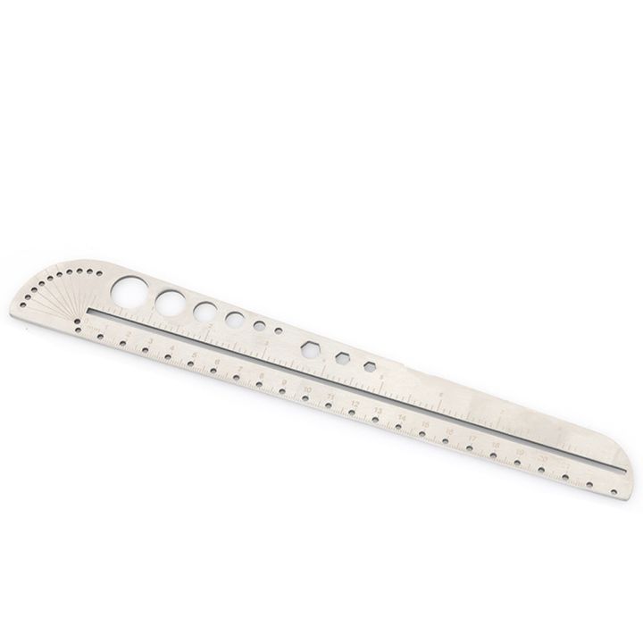 Ruler Compasses Protractor Stainless Steel Hexagon Ruler Scale Tool ...
