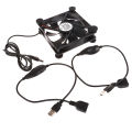 120MM 5V USB Fan Powered PC Router Fans With Stepless Speed Controller High Airflow Cooling Fan For Router Modem Receiver-Cola Kids. 