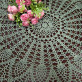 Round Cotton Hand Crochet Hollow Out Tablecloth Wedding Dining Table Cloth Cover.