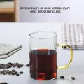 450ml GPB19 Clear Borosilicate Glass Mug - Heat Resistant, Lightweight, Fireproof, Ideal for Hot & Cool Drinks, Versatile Design (1pc). 