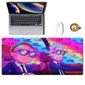 Oversized padded mouse pad, rick and morty cartoon anime peripheral, keypad, study desk pad. 
