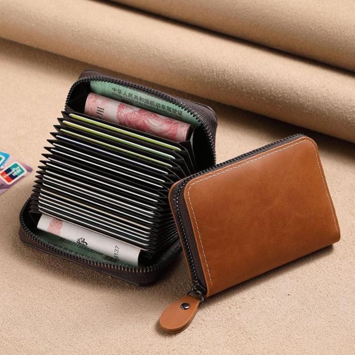 Blocking%20Zip%20Pocket%20Purse%20Lady%20Men%20Wallet%20Case%20Unisex%20Leather%20Card%20Holder%20-%20Image%203