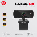 FANTECH LUMINOUS C30 Full HD Web Camera Wide Angle 106° With Microphone 2560 Resolution For PC Computer Laptop Desktop Camera Built-In Mic for Meeting Online Teaching Vlogging Live Broadcast Video Calling Conference Work. 