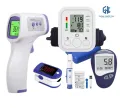 Oximetar and Thermometer and Blood Glucose Meters and Blood Pressure Monitor 4 in1 Health care Kits Home Office.