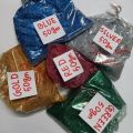 Glitter Jori Powder 5x50gm Red Green Blue Silver Gold JORI 250gm Colorful Powder Glitter Colors For Holy Party Festival Rituals RAG Day DOL Purnima. 