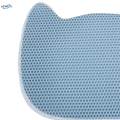 Cat Litter Mat, Double Layers Litter Trapping Mat, Durable Waterproof Scratch Resistant Large Blue. 