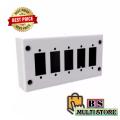 5 Hole Piano Switch Box Plastic Nylon ( Electrical Switch Board of 5 points ) White Color. 