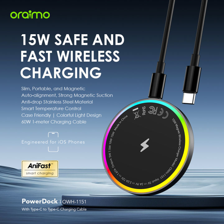 PowerDock 15W Magnetic Wireless Charging Pad | Daraz.com.bd