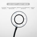 New Lighted Clip-on Table Top Desk LED Lamp Reading Large Lens. 