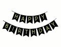 Happy Birthday Paper Card Banner, Letters Banner for Party Supplies, Birthday Decorations - White. 