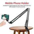 Overhead Video Stand Phone Holder Articulating Arm Phone Mount Table Top ChromLives Scissor Boom Arm Articulating Phone Stand Tablet Phone Holder for Streaming Phone Baking Crafting. 