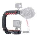 ULANZI Handle U Grip Pro Video Stabilizer U Shape Rig Triple Cold Shoe Mount Handheld Compatible with GoPro Hero 7/6 DSLRs Cameras Camcorders Canon Sony Smartphones Filming Shooting Low Position. 